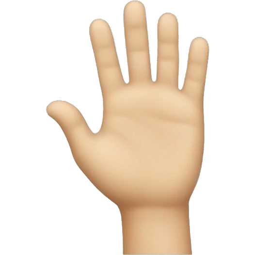 emoji facing away with hand emoji