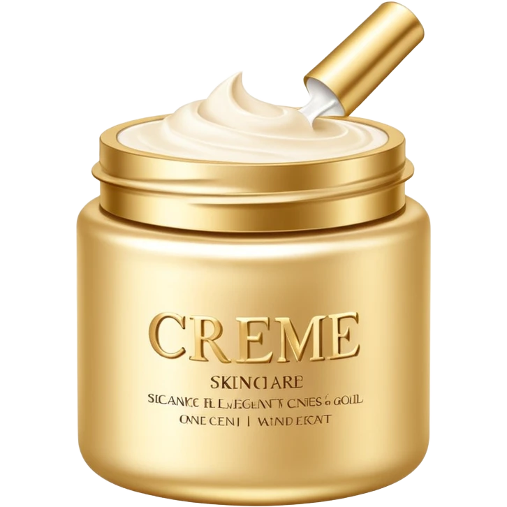 crème skincare avec ecriture emoji