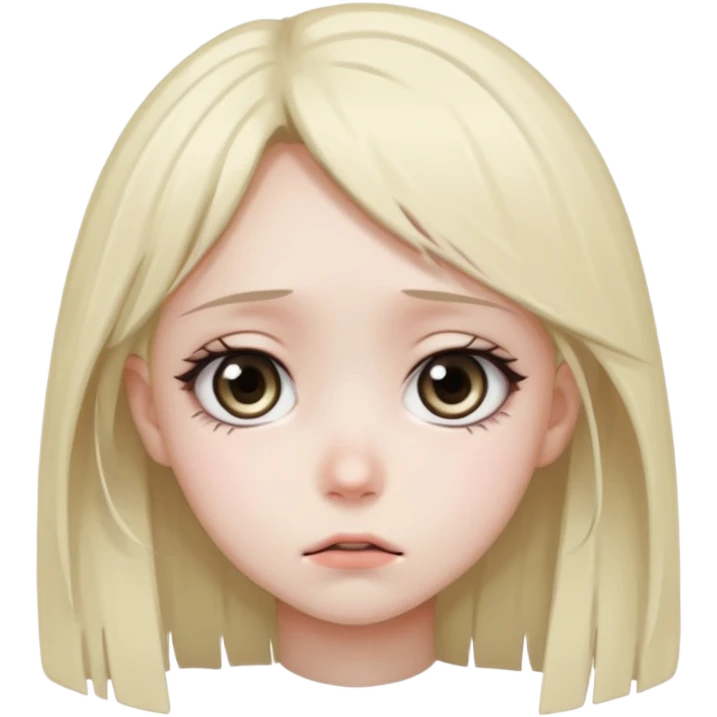 Sad anime girl emoji