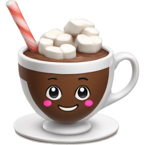 Hot chocolate with marshmallows  emoji