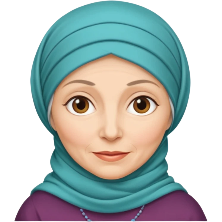 55 yaş başı kapalı teyze emoji