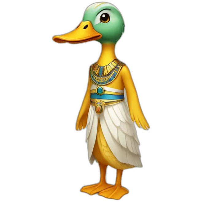 Duck dress like an egyptian emoji