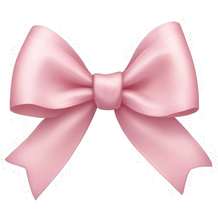 light pink ribbon bow emoji