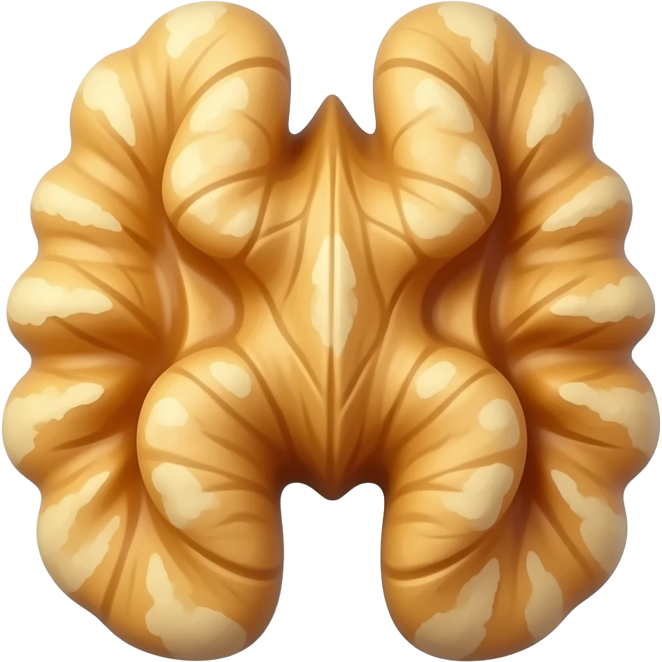 5 wallnuts in a straight line jumping randomly emoji