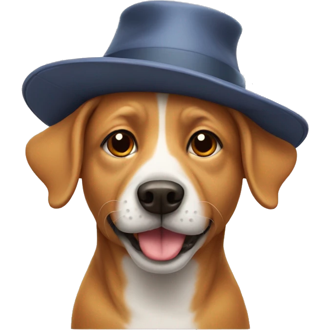 Dog with hat emoji