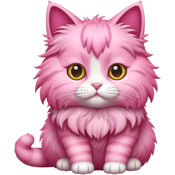 A pink cat emoji