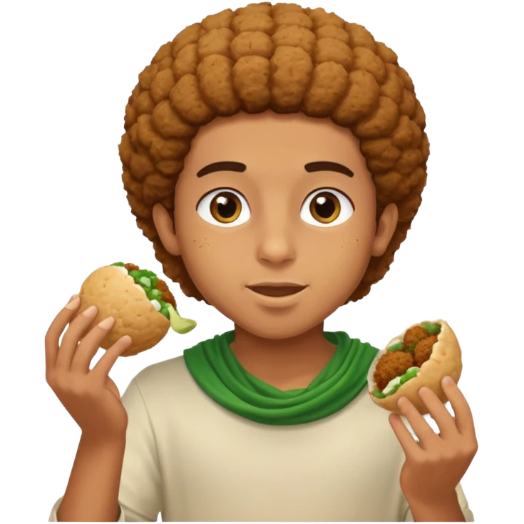 make me an egyptian boy with falafel emoji