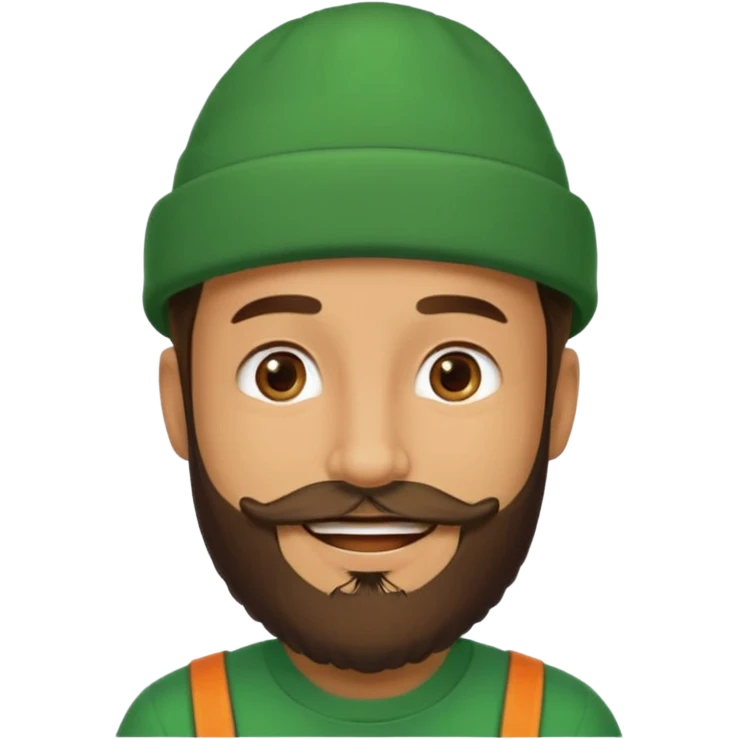 bearded man with green hat emoji