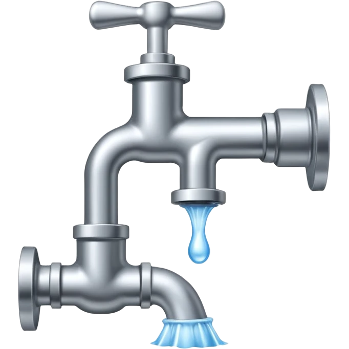 
water pump with a tap, water flows from the tap emoji