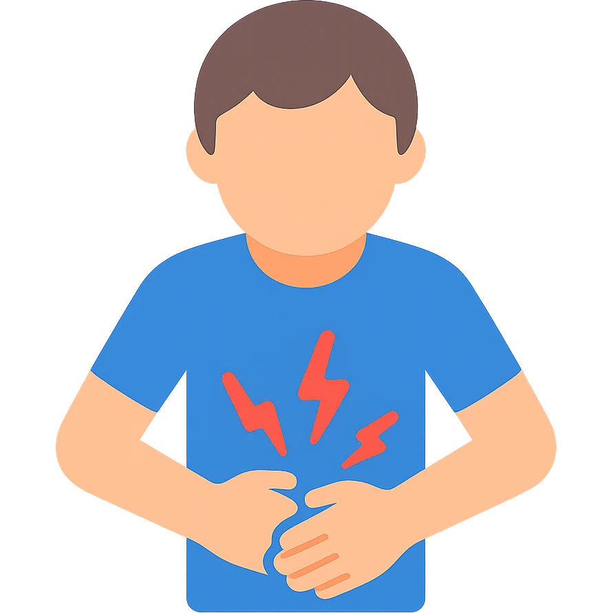 A person with stomach ache emoji