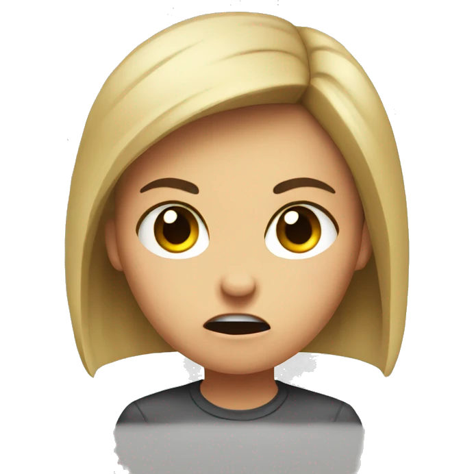 Angry girl at boy emoji