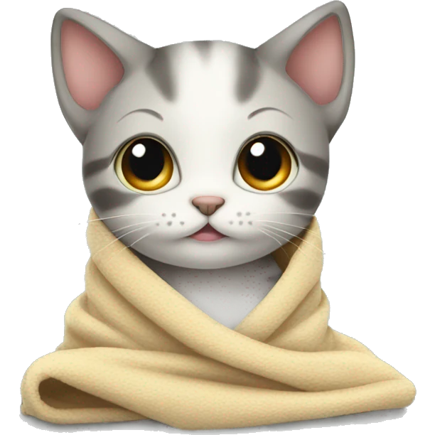kitten wrapped in a blanket emoji