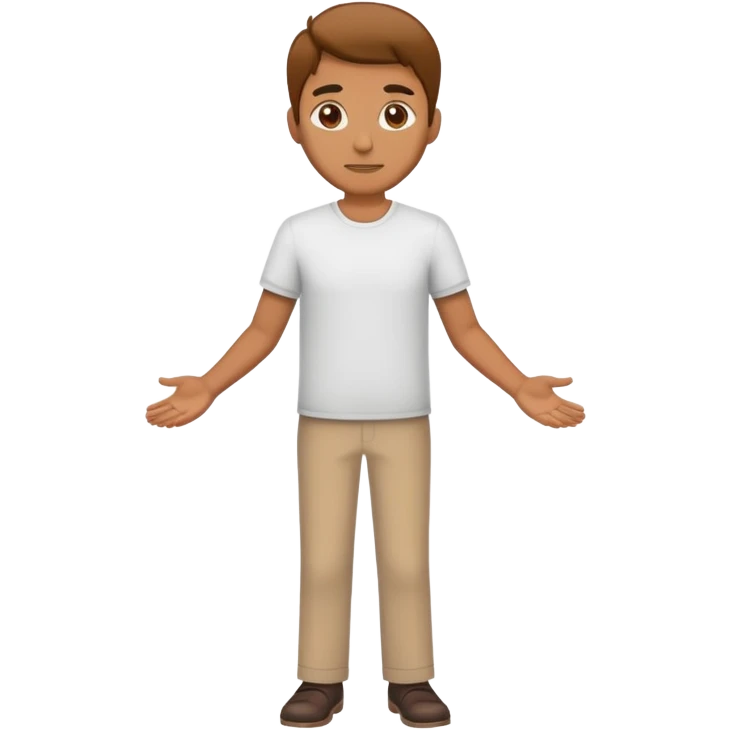 man standing with hands at sides emoji