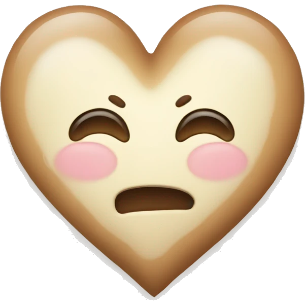 Milk-colored heart emoji