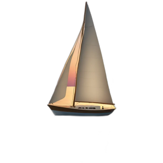 Sail boat at sunset emoji