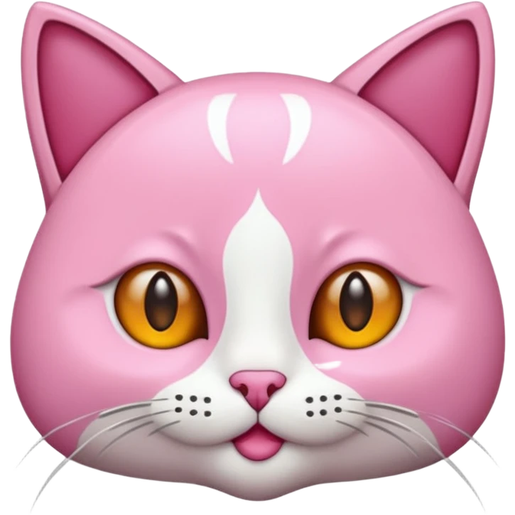 Pembe bir kedi kuyruğu İnce emoji