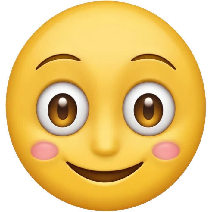 Normal yellow simple Emoji Smiling with eye bags emoji