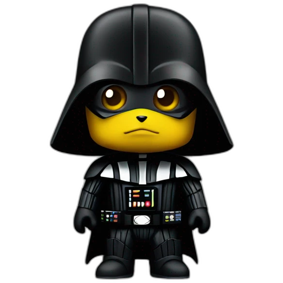 Darth Vader as pikachu emoji