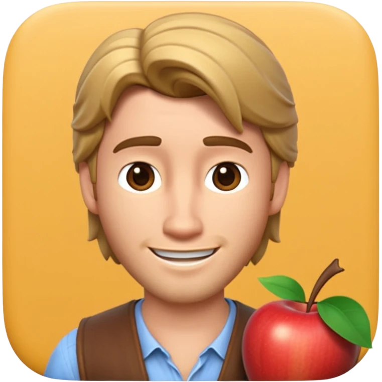 Crie um emoji 3D estilo Apple inspirado no personagem Flynn Rider (José) de Enrolados: pele clara, cabelo castanho, sorriso charmoso, sobrancelha arqueada, expressão confiante e divertida emoji