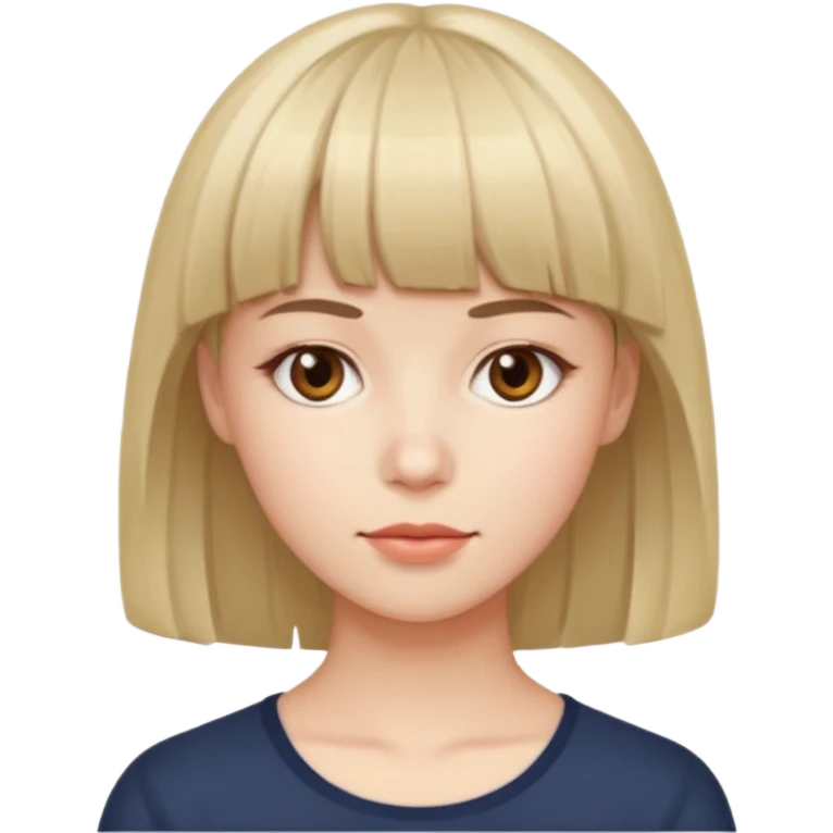 bang hair style emoji