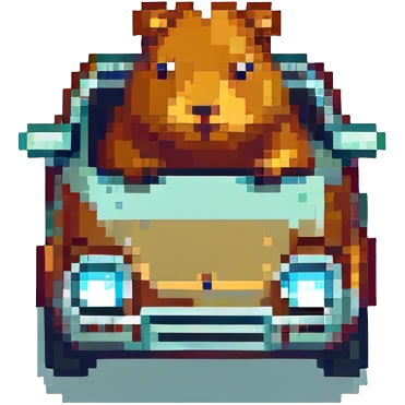 capybara driving a car emoji