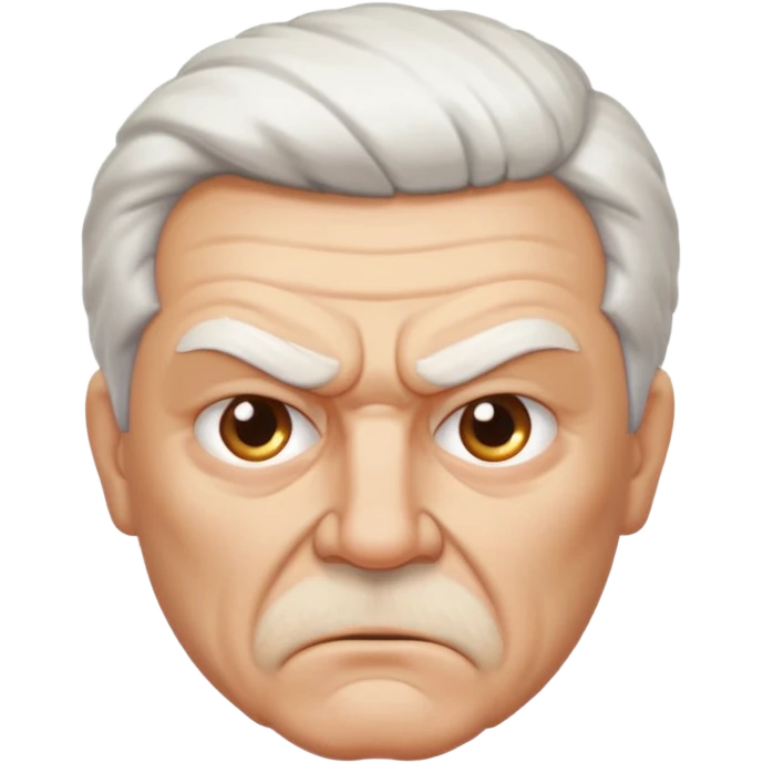 Angry older white male Italian angel emoji face emoji