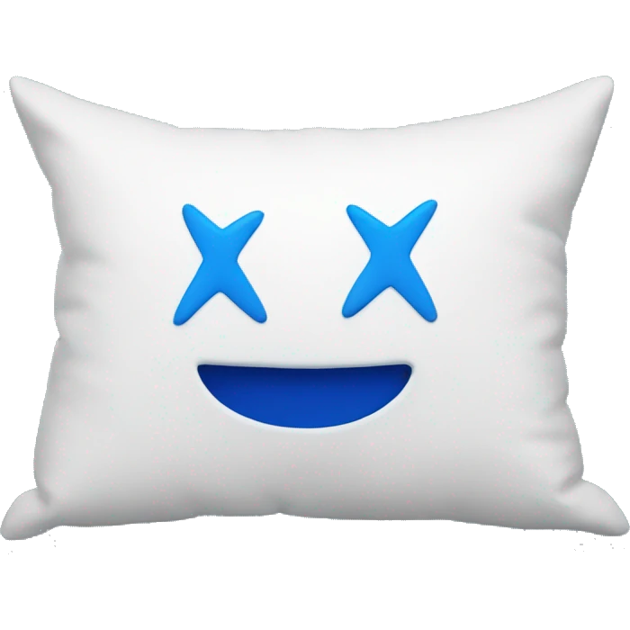 White pillow with blue stars on it emoji