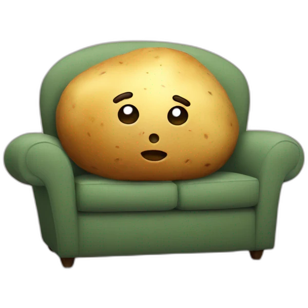 Potato on a sofa emoji