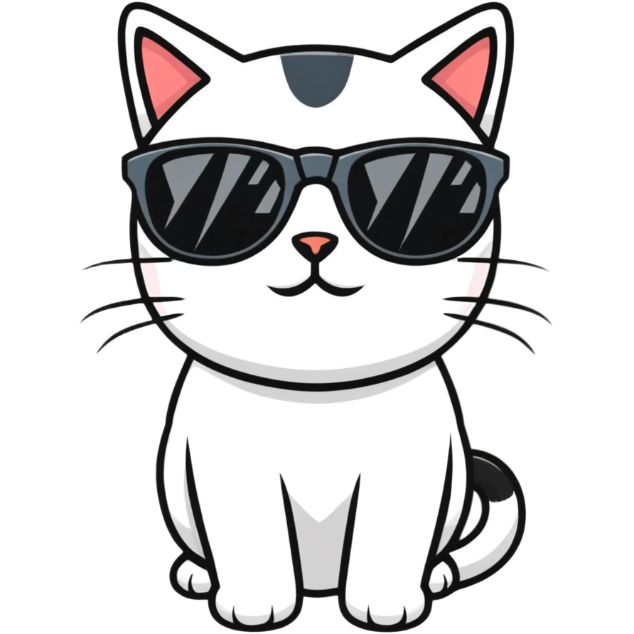 Cat with sunglasses emoji