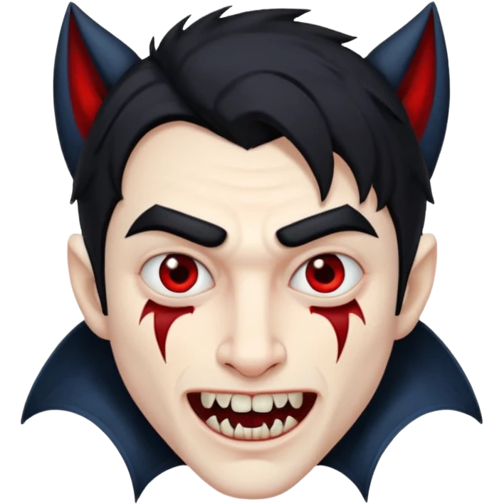 A man with vampire and wolf emoji
