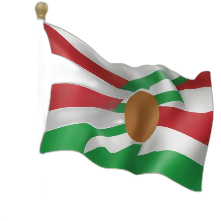 le drapeau de Madagascar avec des cœurst emoji