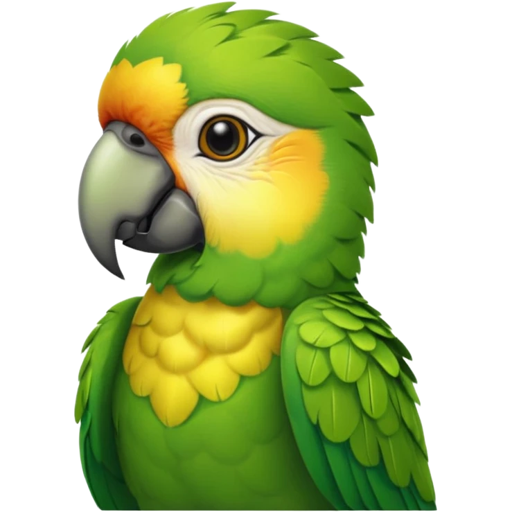 green parrot with shirt emoji