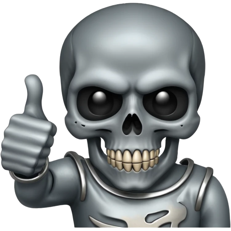 Skull punisher giving thumbs up emoji