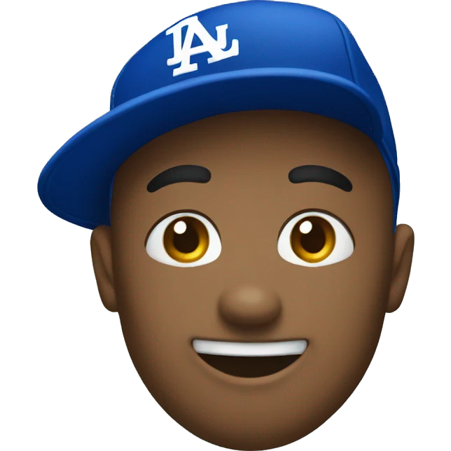 Emoji with dodger hat emoji