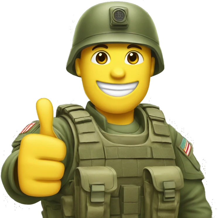 army,-smile,-thumbs-up emoji