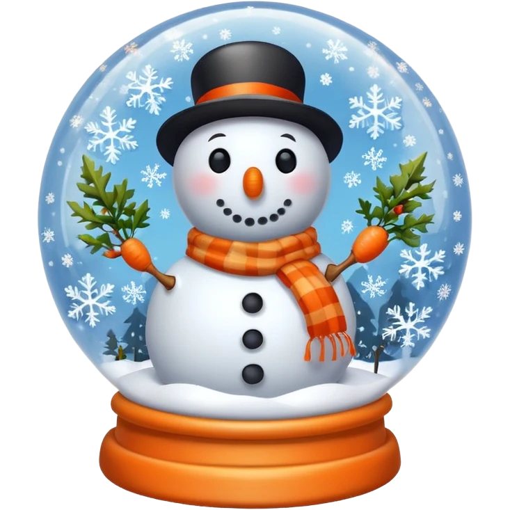 Snowman globe emoji