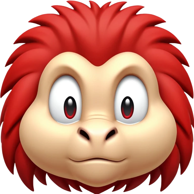 Knuckles the Echidna face from Sonic the Hedgehog emoji