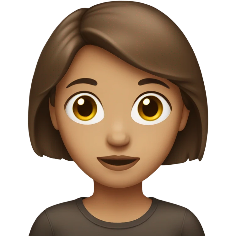 Girl with brown hair emoji