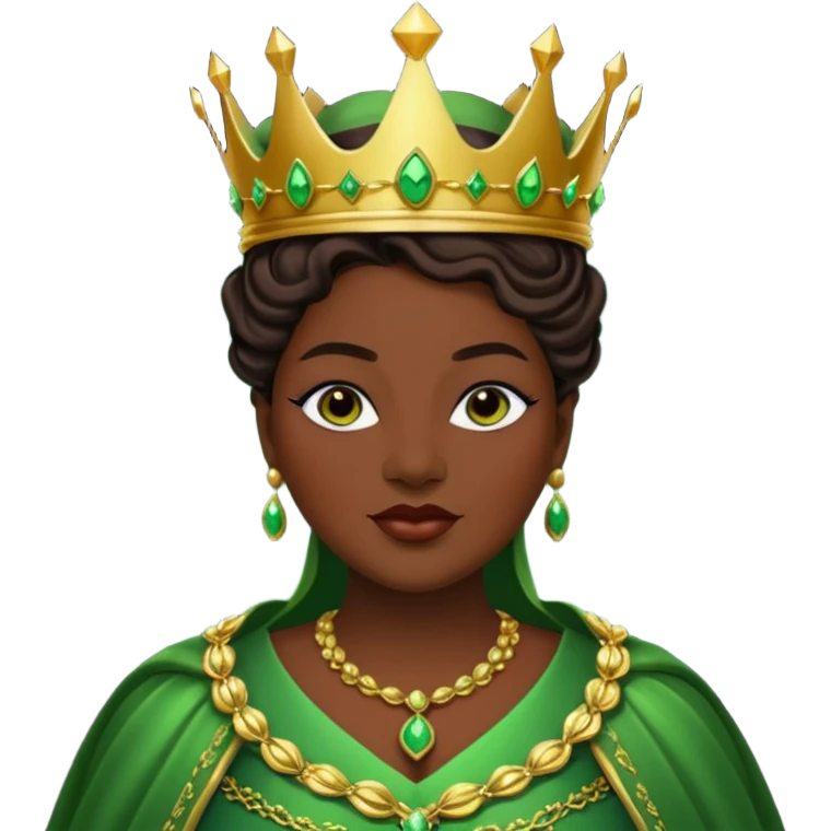 Green queen larger women emoji