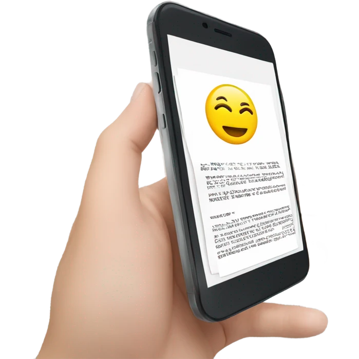 documents inside of a phone emoji