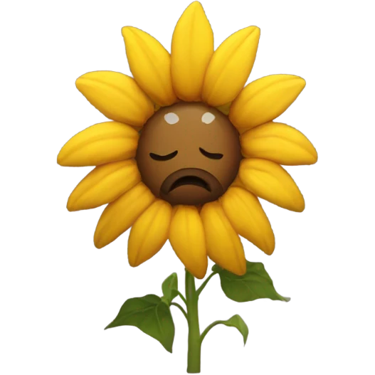 Sad sunflower  emoji
