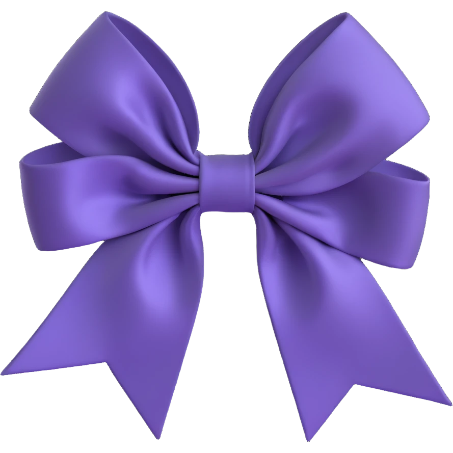elegant satin hair bow emoji