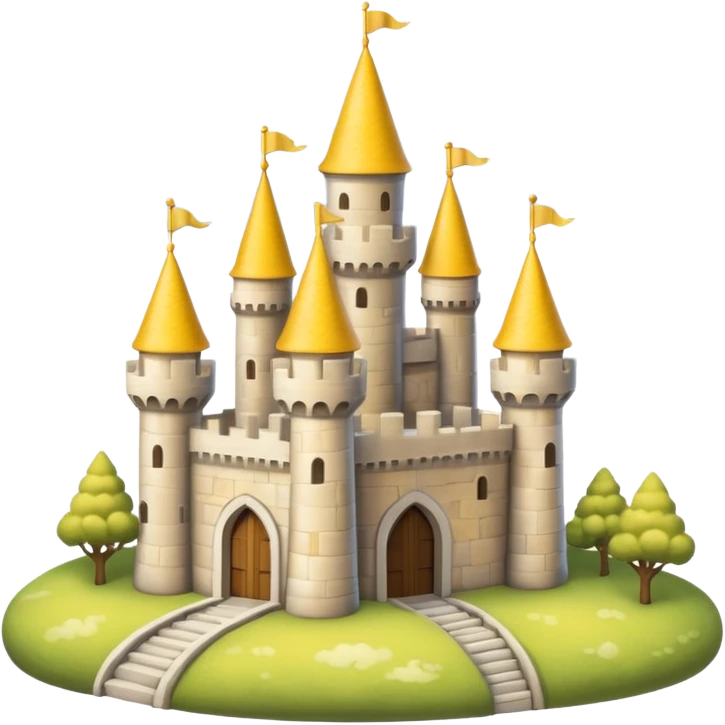 cloud yellow castle emoji