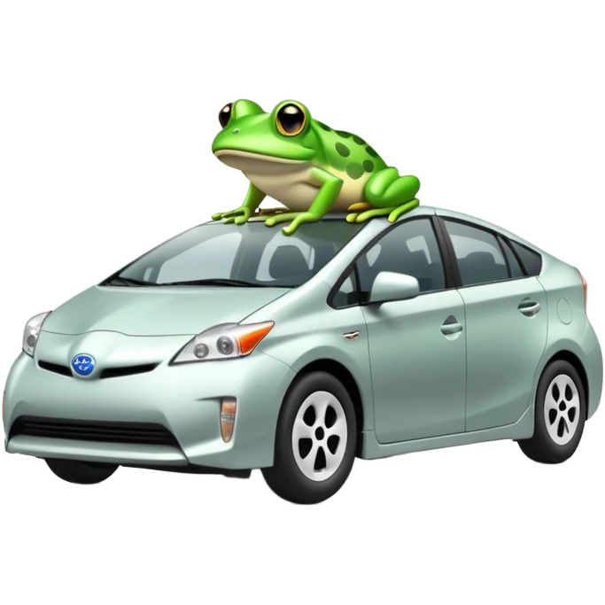 New Prius and a frog  emoji