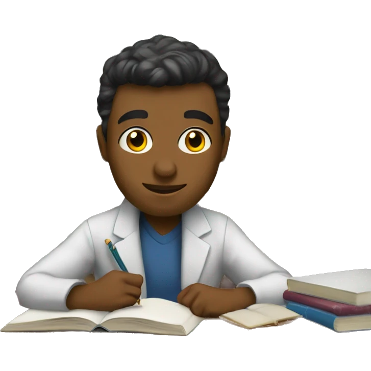 Studying in library emoji