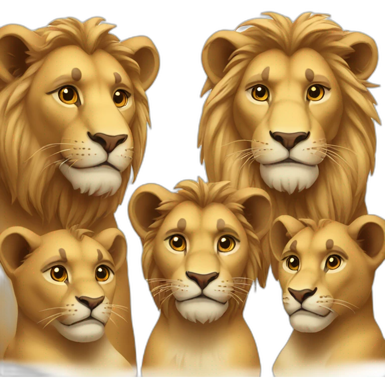 Strong family of Lions  emoji