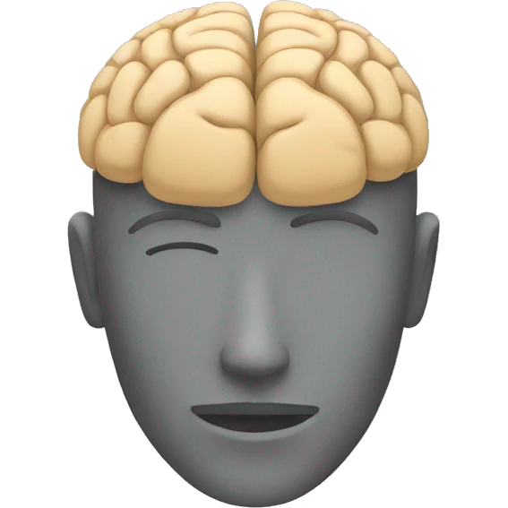man showing on his head/brain emoji