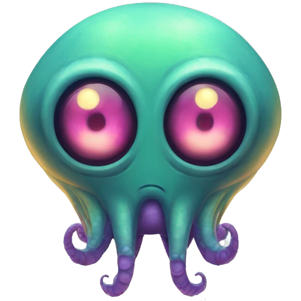 Alien Monster A friendly-looking, tentacled space creature with two eyes. Most major platforms style their design after aliens in classic arcade games emoji