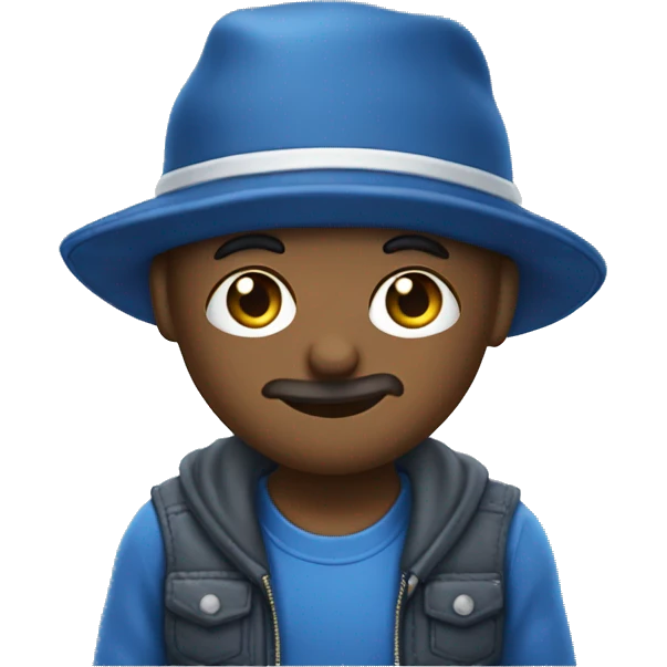 tiburon con gorro azul emoji