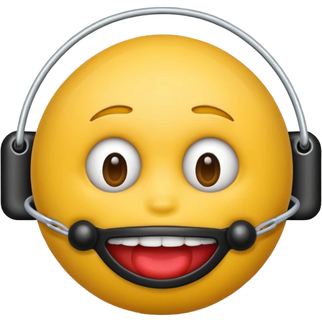 Emoji with ball gag emoji